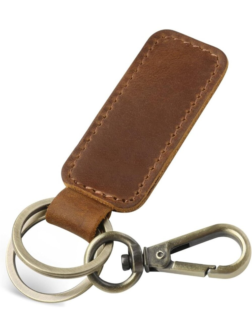 Genuine Leather Universal Car Key Fob Keychain Holder for Men & Women - Stylish